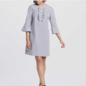 NEW Draper James Preppy Stripe Ruffle Front Dress Size 4